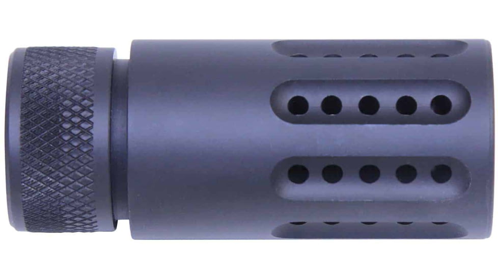 Guntec USA AR-15 Micro Slip Over Barrel Shroud w/ Multi Port Muzzle Brake, 9mm, Anodized Black, 1326-MB-P-S-9