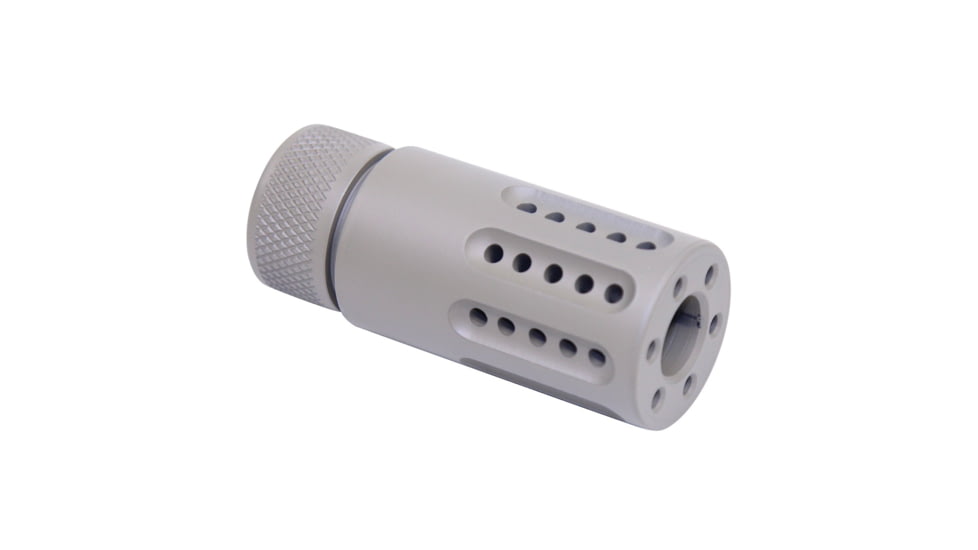 Guntec USA AR-15 Micro Slip Over Barrel Shroud w/ Multi Port Muzzle Brake, 9mm, Cerakote Flat Dark Earth, 1326-MB-P-S-9-FDE