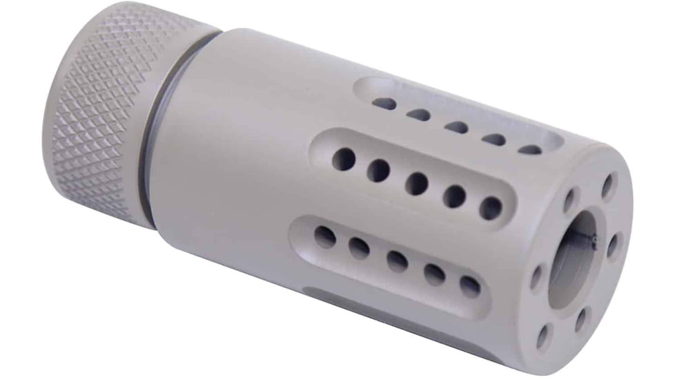 Guntec USA AR-15 Micro Slip Over Barrel Shroud w/ Multi Port Muzzle Brake, Flat Dark Earth, 1326-MB-P-S-FDE