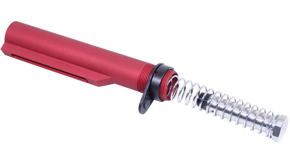 Guntec USA AR-15 Mil-Spec Buffer Tube Set, Anodized Red, MILTUBESET-RED