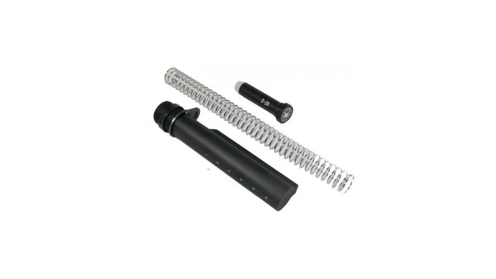 GUNTEC USA AR-15 Mil-Spec Lasered Buffer Tube Deluxe Set w/Heavy Buffer,End Plate MILTUBESET-LH