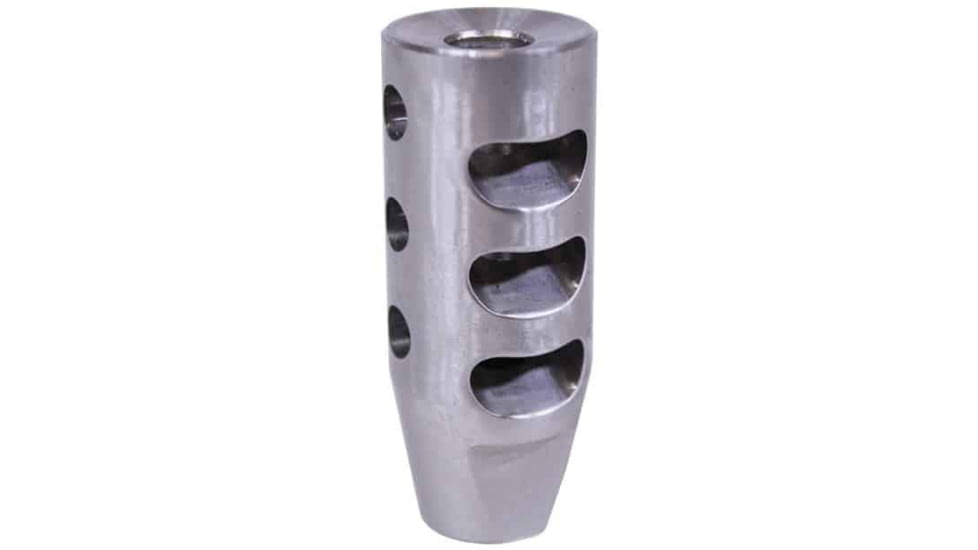 Guntec USA AR-15 Multi Port Compensator, 9mm, 1/2x36 Thread Pitch, Stainless Steel, ARMB-3-SS-9, EDEMO2