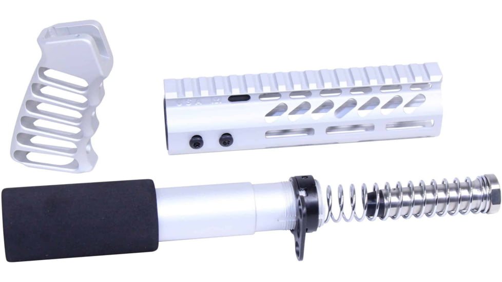 Guntec USA AR-15 Pistol Furniture Set, Anodized Clear, AR-PISTOL-SET-MLK-CLEAR