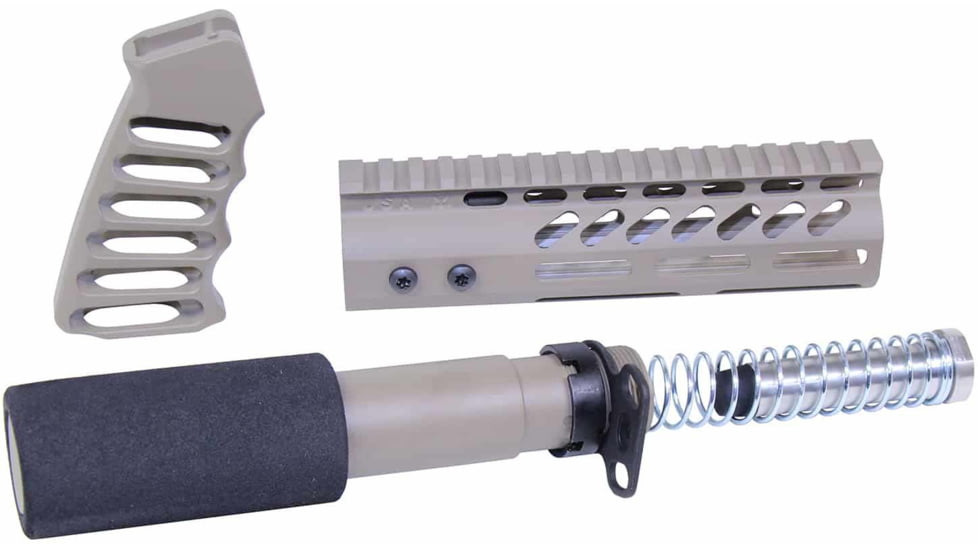 Guntec USA AR-15 Pistol Furniture Set, Flat Dark Earth, AR-PISTOL-SET-MLK-FDE
