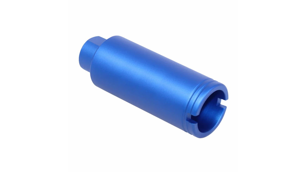Guntec USA AR-15 Slim Line Cone Flash Can, 5.56mm, 1/2x28, Anodized Blue, CONE-FH-S-BLUE
