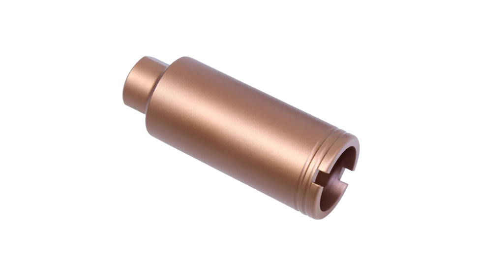 Guntec USA AR-15 Slim Line Cone Flash Can, 5.56mm, 1/2x28, Anodized Bronze, CONE-FH-S-BRZ