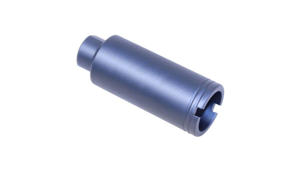 Guntec USA AR-15 Slim Line Cone Flash Can, 5.56mm, 1/2x28, Anodized Grey, CONE-FH-S-GREY