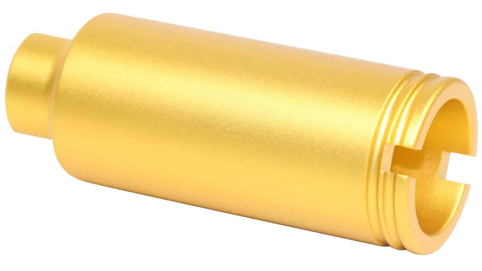 Guntec USA AR-15 Slim Line Cone Flash Can, Anodized Gold, CONE-FH-S-GOLD
