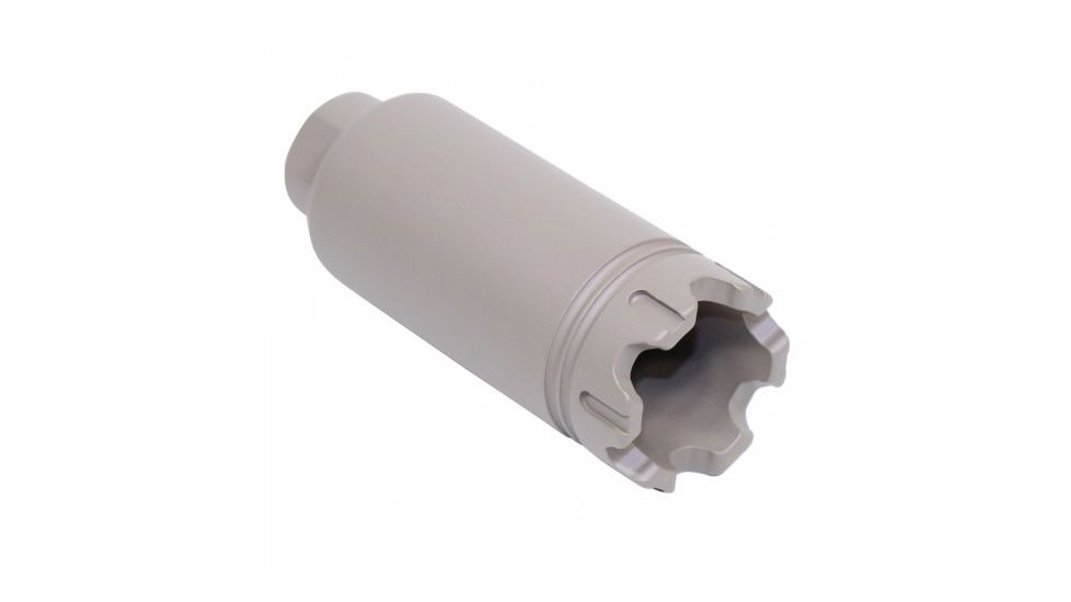 Guntec USA Slim Line Trident Flash Can w/Glass Breaker, AR-10/AR-15/AR-308, .300 AAC Blackout/.308 Cal., 3.25 in, 5/8x24, Flat Dark Earth, CONE-FH-S-C-308-FDE