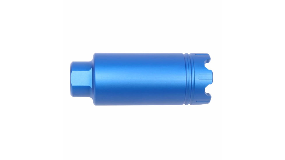 Guntec USA AR-15 Slim Line Trident Flash Can With Glass Breaker, Anodized Blue, CONE-FH-S-C-BLUE