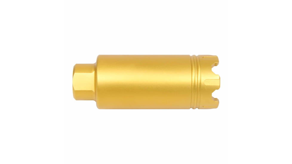 Guntec USA AR-15 Slim Line Trident Flash Can With Glass Breaker, Anodized Gold, CONE-FH-S-C-GOLD