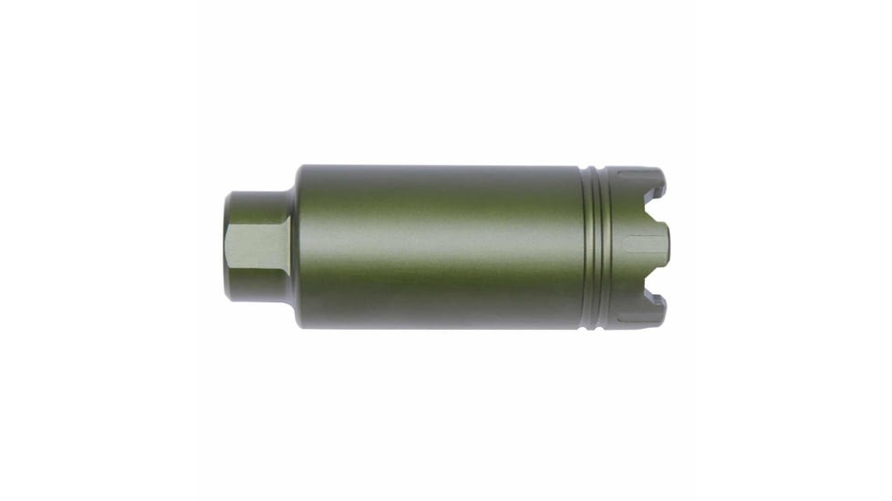 Guntec USA AR-15 Slim Line Trident Flash Can With Glass Breaker, Anodized Green, CONE-FH-S-C-GREEN