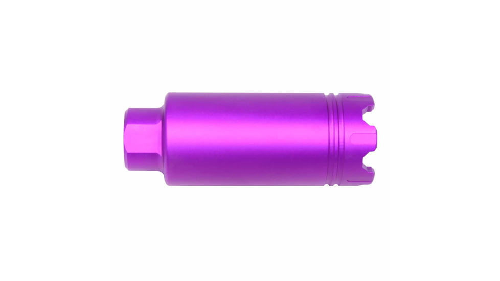 Guntec USA AR-15 Slim Line Trident Flash Can With Glass Breaker, Anodized Purple, CONE-FH-S-C-PURPLE