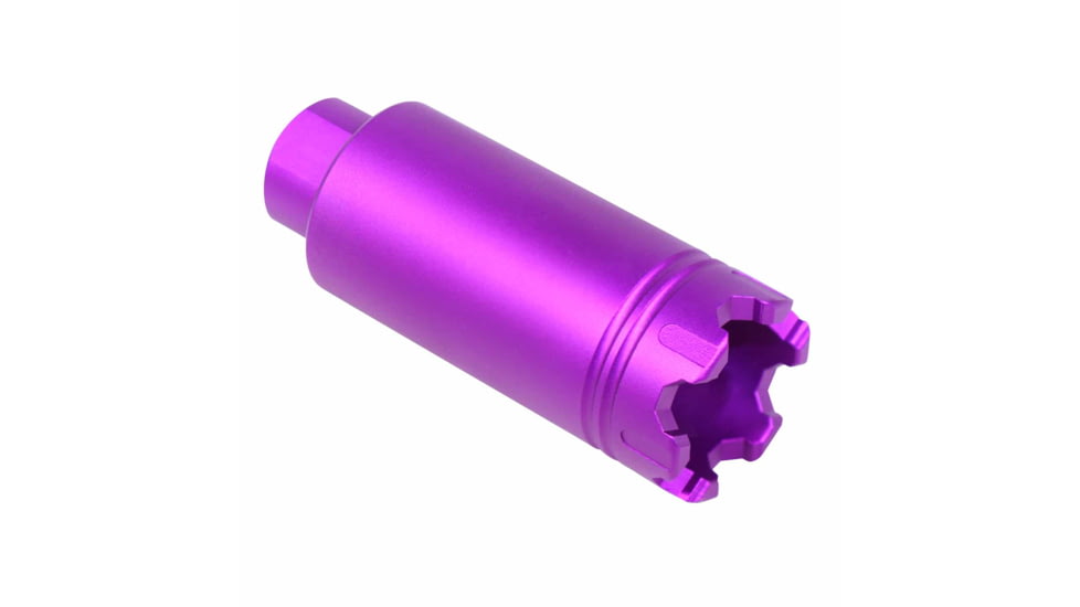 Guntec USA AR-15 Slim Line Trident Flash Can With Glass Breaker, Anodized Purple, CONE-FH-S-C-PURPLE