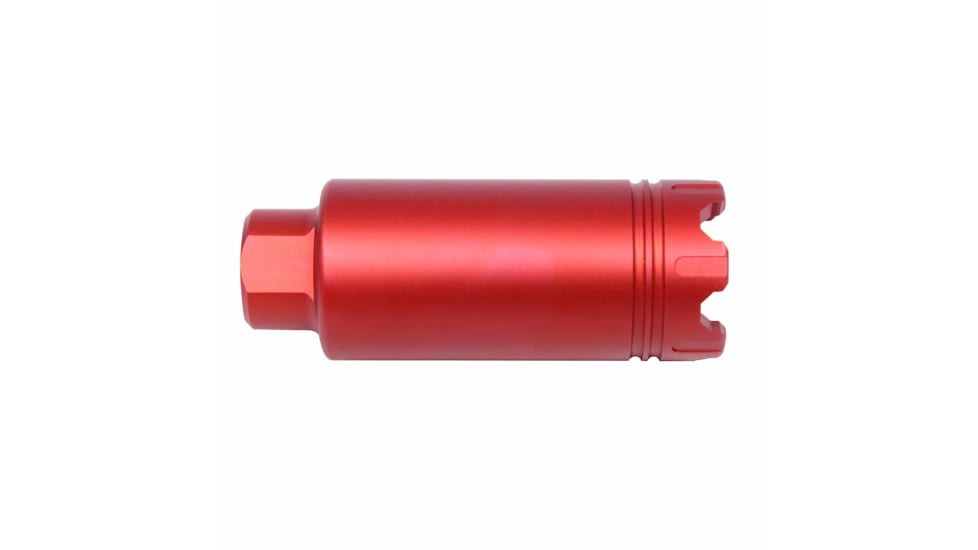 Guntec USA AR-15 Slim Line Trident Flash Can With Glass Breaker, Anodized Red, CONE-FH-S-C-RED