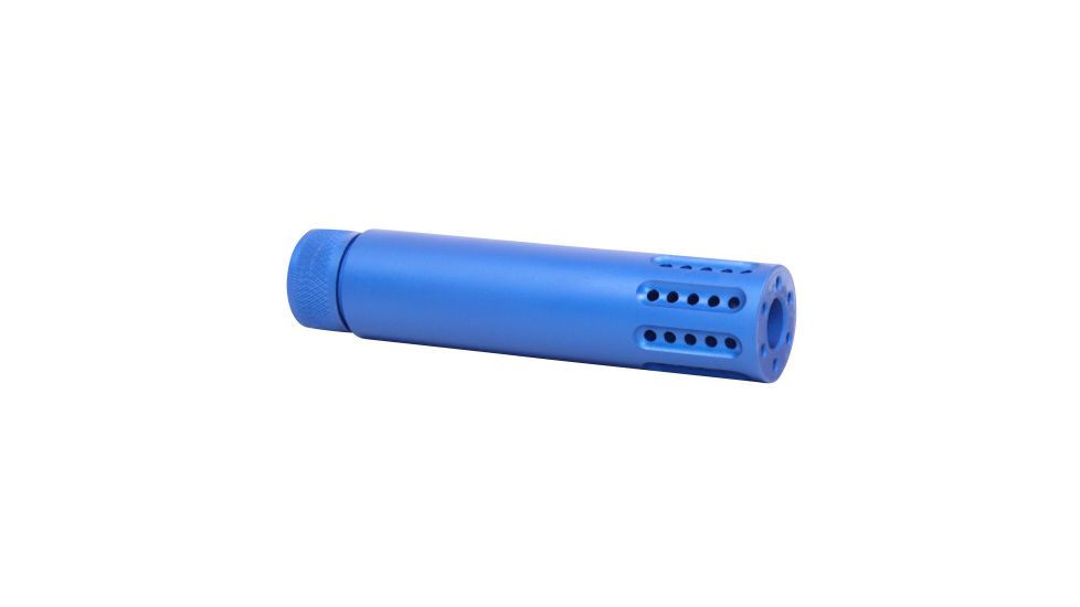 Guntec USA AR-15 Slip Over Barrel Shroud with Multi Port Muzzle Brake, Anodized Blue 1326-MB-P-BLUE
