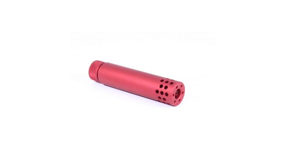 GUNTEC USA AR-15 Slip Over Barrel Shroud With Muzzle Comp, Red Anodized 1326-MB-RED