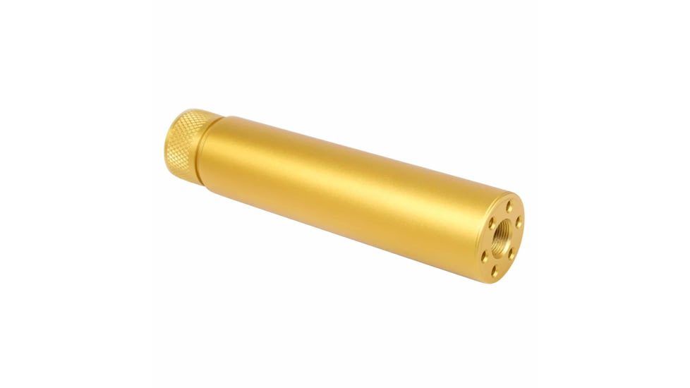 Guntec USA AR-15 Slip Over Fake Suppressor, .223 Cal, 1/2 X 28 Thread, Anodized Gold, 1326-GOLD