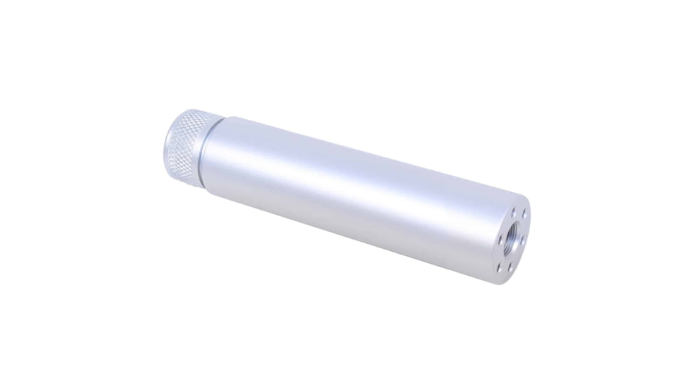 Guntec USA AR-15 Slip Over Fake Suppressor, 5.56mm, 1/2-28, Anodized Clear, 1326-CLEAR