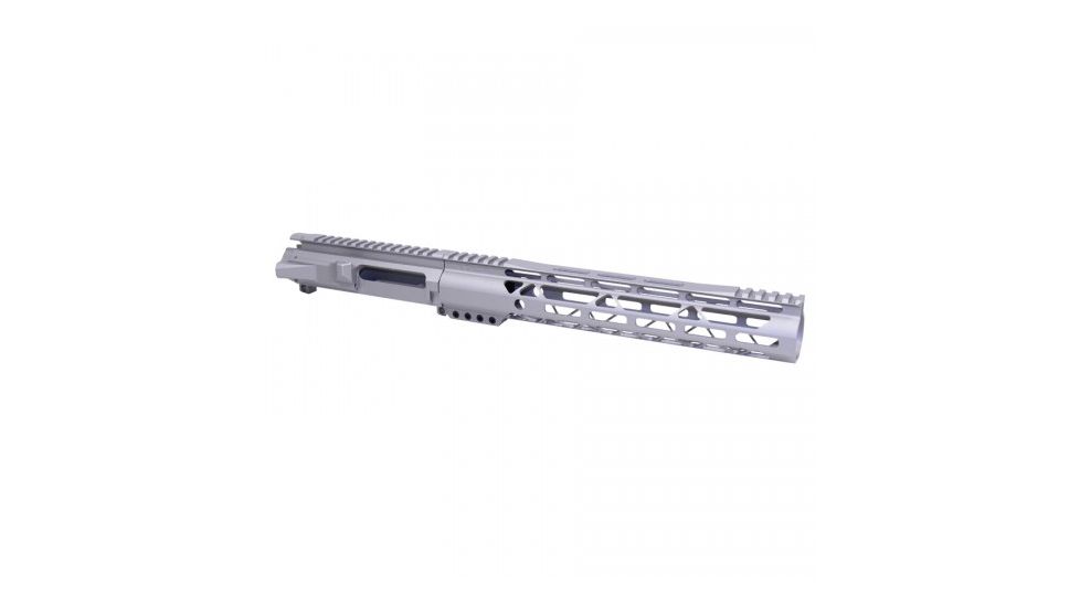 Guntec USA AR-15 Stripped Billet Upper w/ Gen 2 Air-Lok M-LOK Handguard Set, 12 inch, Titanium, GT-UPPER-SET-TIT-12ALC-G2