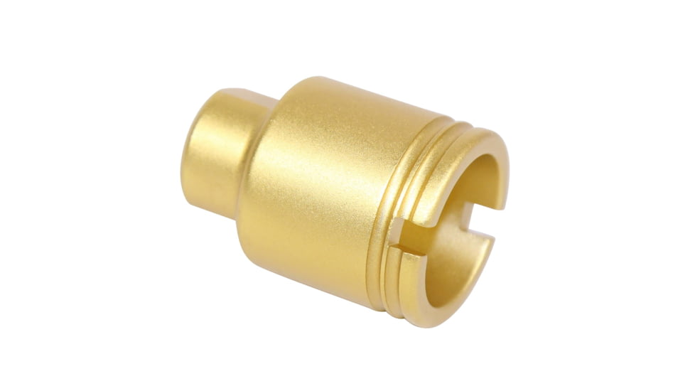 Guntec USA AR-15 Stubby Slim Compact Flash Can, 5.56mm, 1/2x28, Anodized Gold, SCONE-FH-223-GOLD