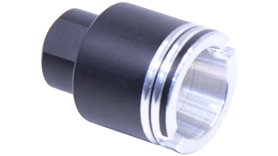 Guntec USA AR-15 Stubby Slim Compact Flash Can, Black/Stainless, SCONE-FH-M