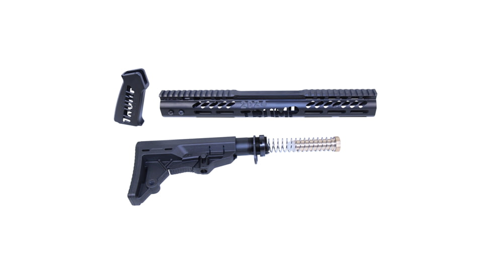 Guntec USA AR-15 Trump Series Limited Edition Furniture Set, Anodized Black, TRUMP-SET-MIL