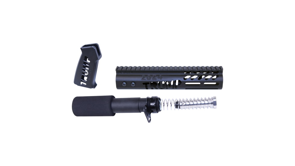 Guntec USA AR-15 Trump Series Limited Edition Pistol Furniture Set, Anodized Black, TRUMP-PIS-SET-BLACK