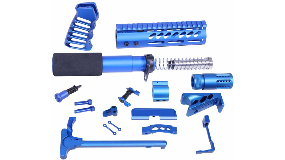 Guntec USA AR-15 Ultimate Pistol Kit, Anodized Blue, ULT-PK-BLUE