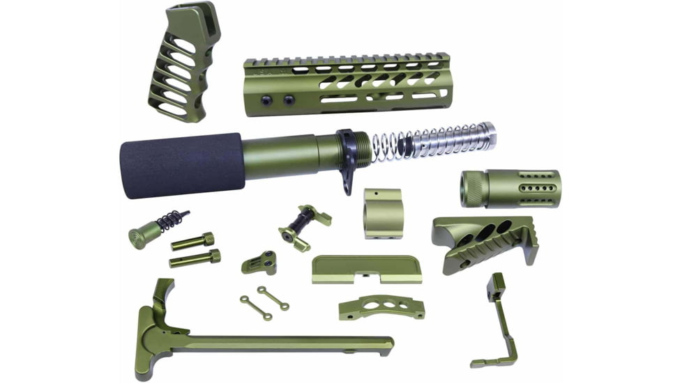 Guntec USA AR-15 Ultimate Pistol Kit, Anodized Green, ULT-PK-GREEN