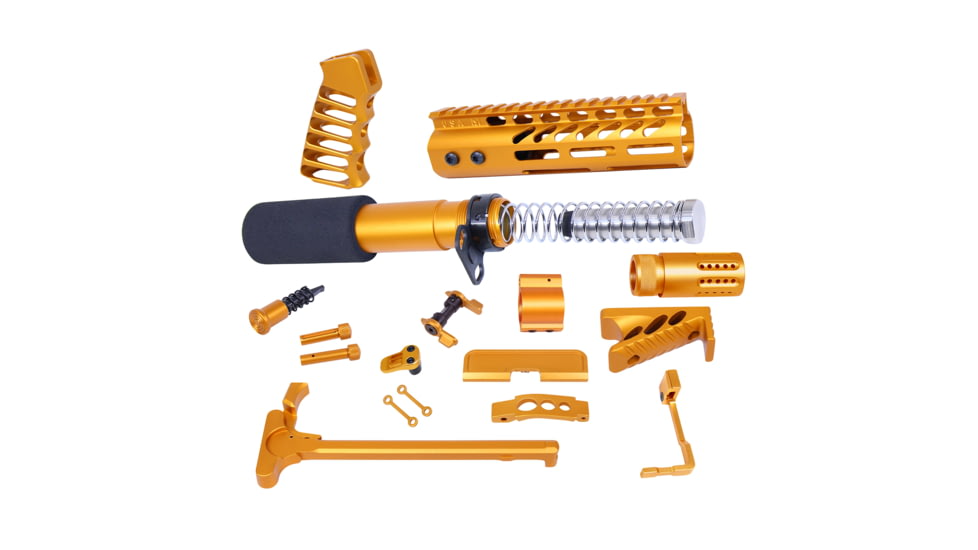 Guntec USA AR-15 Ultimate Pistol Kit, Anodized Orange, ULT-PK-ORANGE