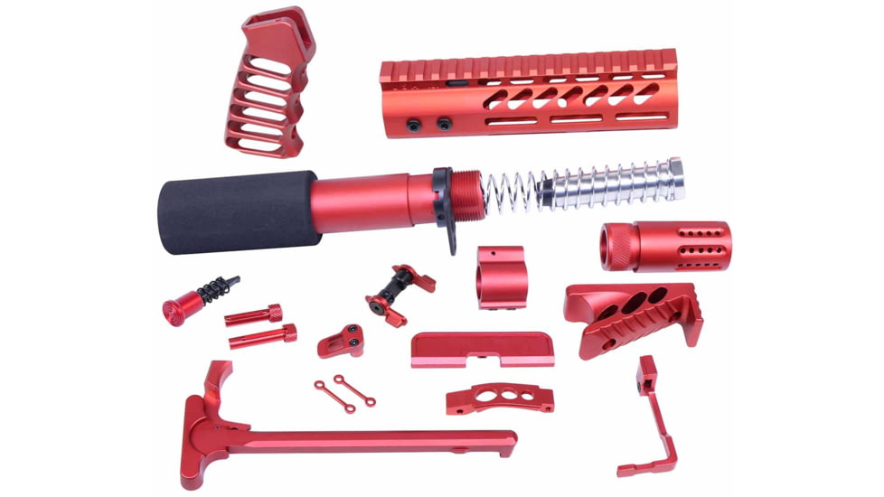 Guntec USA AR-15 Ultimate Pistol Kit, Anodized Red, ULT-PK-RED