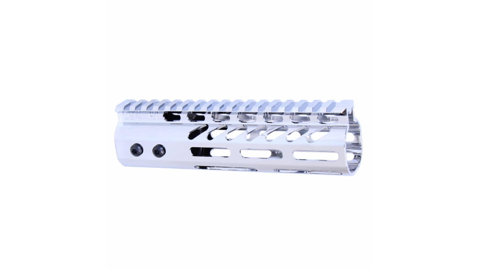 Guntec USA AR-15 Ultra Lightweight Thin M-LOK Free Floating Handguard w/ Monolithic Top Rail, 7in, Chrome, GT-7MLK-C