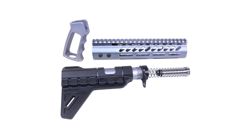 Guntec USA AR-15 Ultra Pistol Furniture Set, Anodized Grey, UPS-GREY