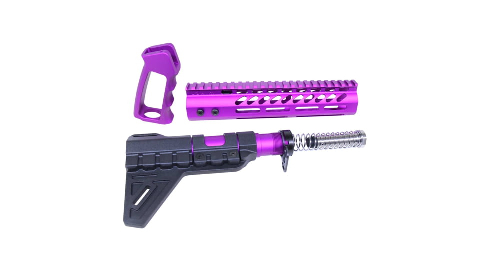 Guntec USA AR-15 Ultra Pistol Furniture Set, Anodized Purple, UPS-PURPLE
