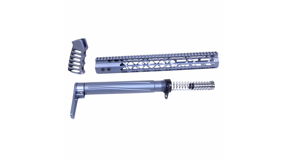 Guntec USA AR .308 AIR Lite Series Complete Furniture Set, Grey, AIRLITE-SET-308-GREY