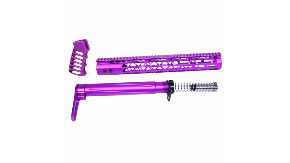 Guntec USA AR .308 AIR Lite Series Complete Furniture Set, Purple, AIRLITE-SET-308-PURPLE