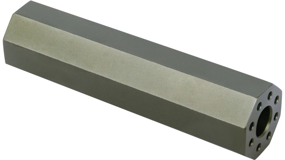 Guntec USA AR .308 Cal 4.5in Octagonal Fake Suppressor, Anodized Green, 4.5FAKE-AR-OCTO-308-GREEN