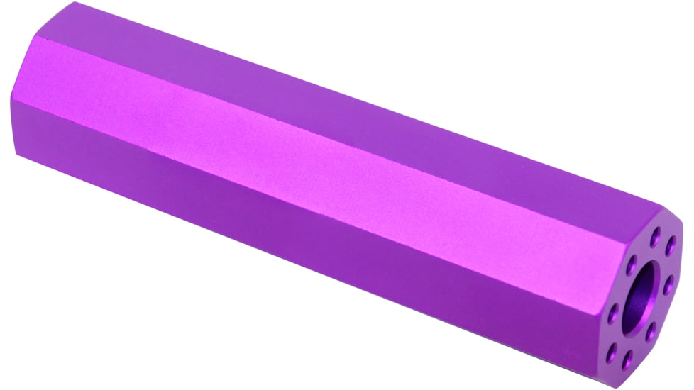 Guntec USA AR .308 Cal 4.5in Octagonal Fake Suppressor, Anodized Purple, 4.5FAKE-AR-OCTO-308-PURPLE