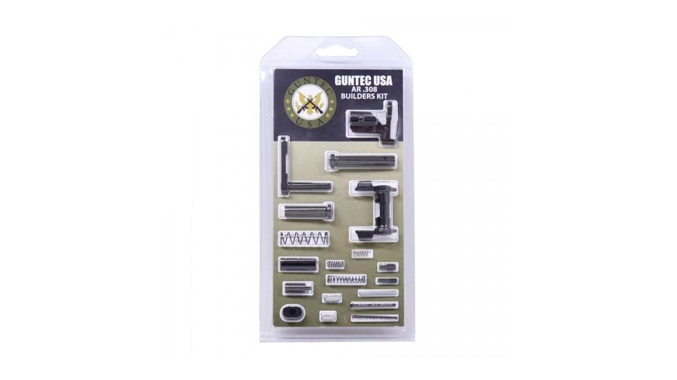 Guntec USA AR .308 Cal. Builders Kit w/ Ambidextrous Safety, Black, BUILD-KIT-AMBI-308