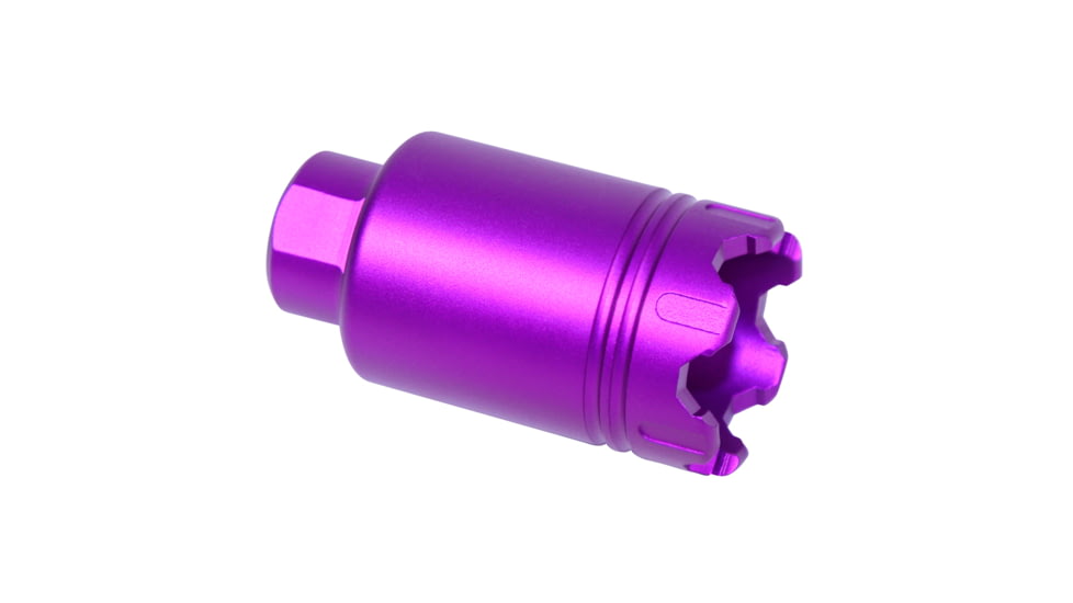 Guntec USA AR .308 Cal Micro Trident Flash Can With Glass Breaker, Anodized Purple, MCONE-FH-S-C-308-PURPLE
