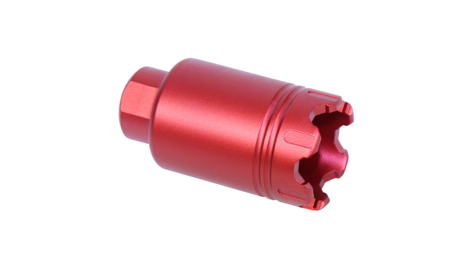 Guntec USA AR .308 Cal Micro Trident Flash Can With Glass Breaker, Anodized Red, MCONE-FH-S-C-308-RED