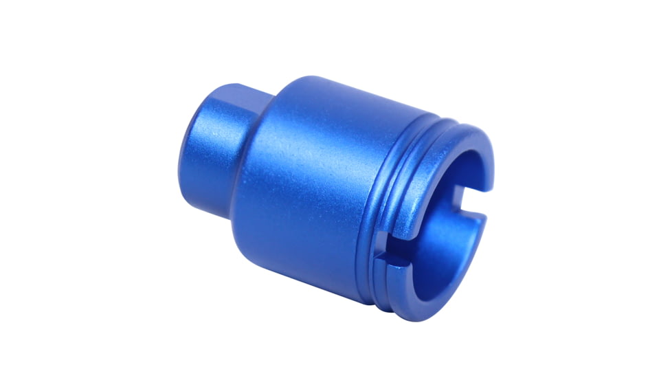 Guntec USA AR .308 Cal Stubby Slim Compact Flash Can, Anodized Blue, SCONE-FH-308-BLUE