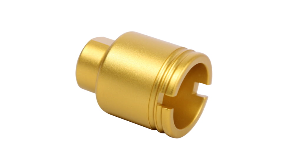 Guntec USA AR .308 Cal Stubby Slim Compact Flash Can, Anodized Gold, SCONE-FH-308-GOLD