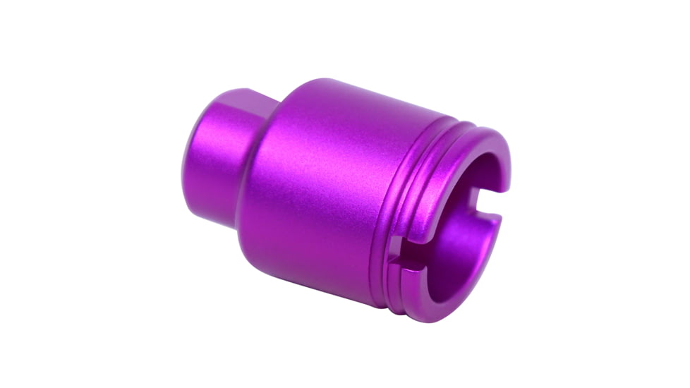Guntec USA AR .308 Cal Stubby Slim Compact Flash Can, Anodized Purple, SCONE-FH-308-PURPLE