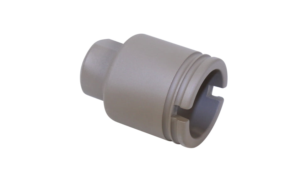 Guntec USA AR .308 Cal Stubby Slim Compact Flash Can, Cerakote Flat Dark Earth, SCONE-FH-308-FDE