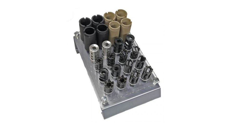 GUNTEC USA AR .308 Caliber Muzzle Device Assortment Kit w/Table Top Acrylic Display Rack,5/8 X 24 MDA-308