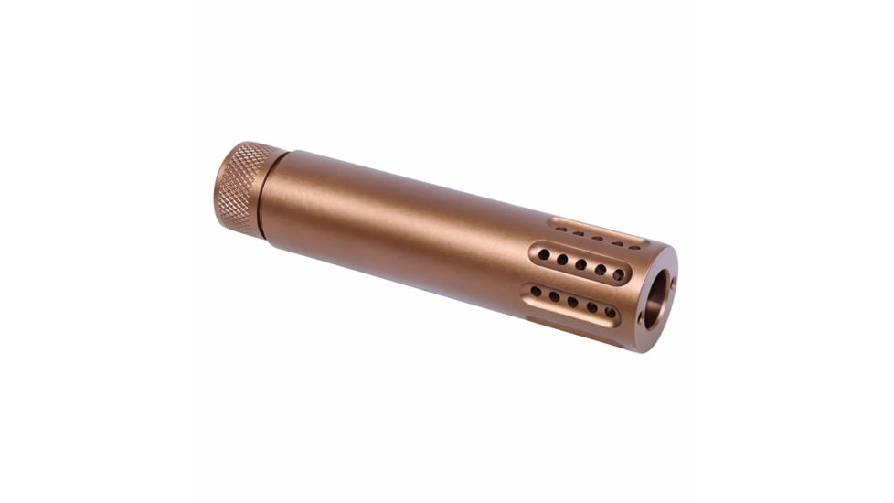 Guntec USA AR .308 Slip Over Barrel Shroud w/Multi Port Muzzle Brake, Bronze, 1326-MB-P-308-BRZ