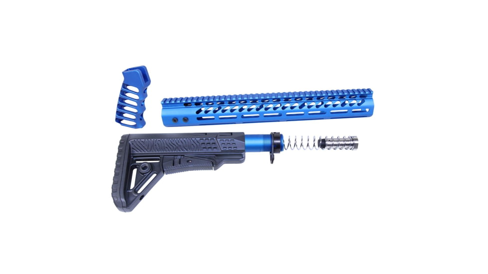 Guntec USA AR .308 Ultralight Series Complete Furniture Set, Blue, ULTRA-SET-308-BLUE