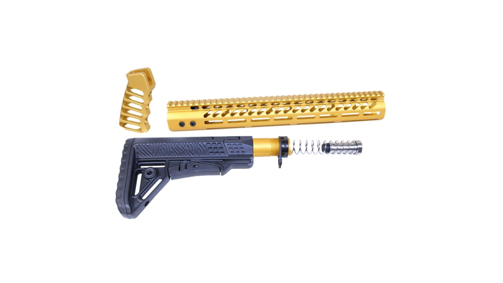 Guntec USA AR .308 Ultralight Series Complete Furniture Set, Gold, ULTRA-SET-308-GOLD